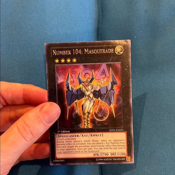 Yugioh Card Number 104: Masquerade Light Type Monster 1st Edition 1996 NWOTS